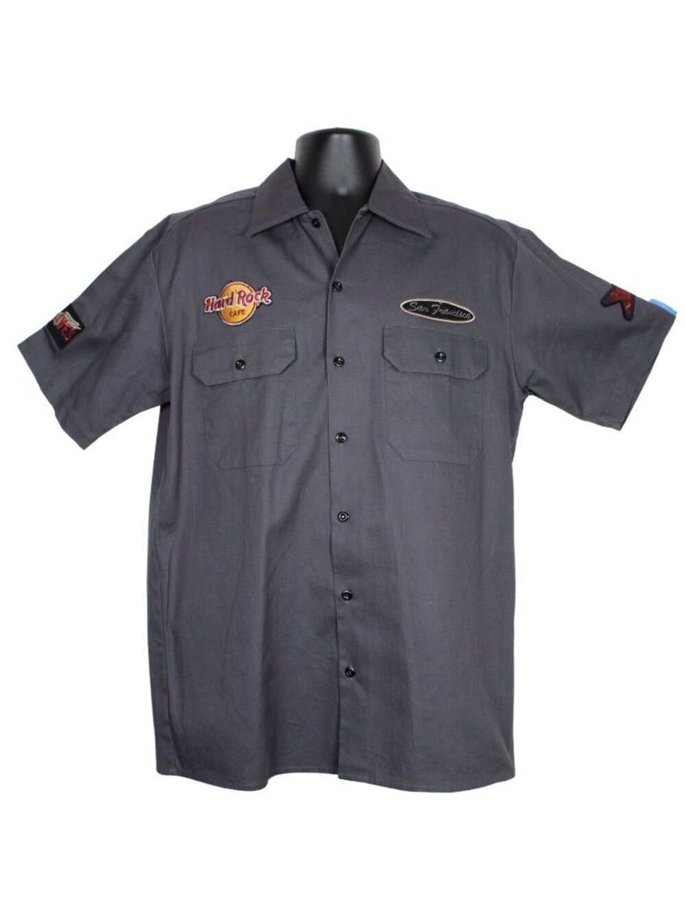 Hard Rock Café San Francisco Save The Planet Button Up Work Shirt Mens Med NWT